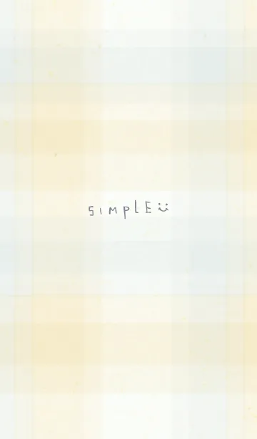 [LINE着せ替え] チェック くすみ イエローの画像1