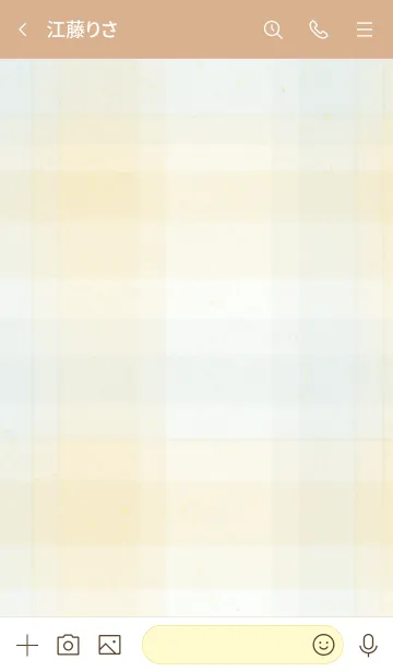 [LINE着せ替え] チェック くすみ イエローの画像3