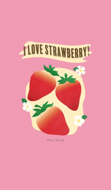 [LINE着せ替え] I LOVE STRAWBERRY！ Mmm！Yummyの画像1