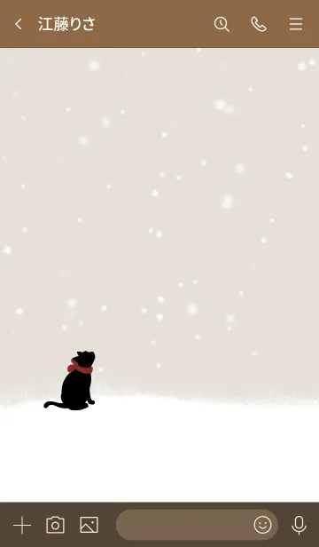 [LINE着せ替え] 猫と雪の画像3