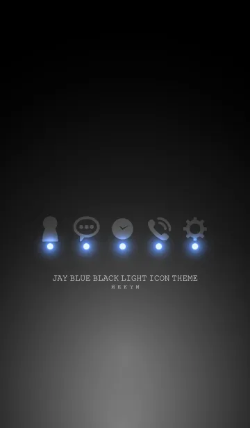 [LINE着せ替え] JAY BLUE BLACK LIGHT ICON THEMEの画像1