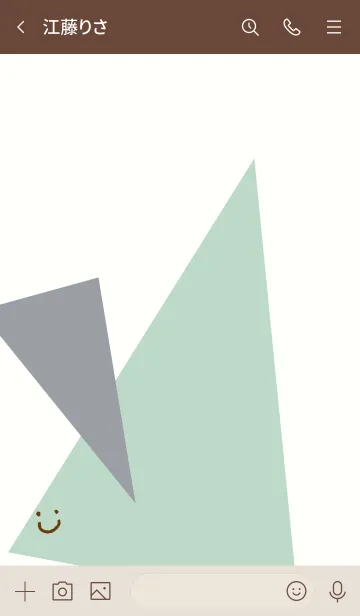 [LINE着せ替え] おしゃれ三色三角グリーン4の画像3