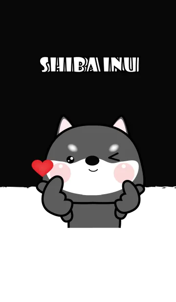 [LINE着せ替え] Black Shiba Inu cutie Theme (JP)の画像1