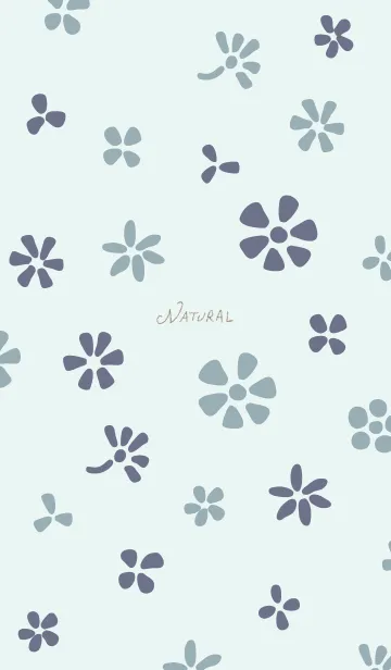 [LINE着せ替え] 小花たくさん ブルー5の画像1