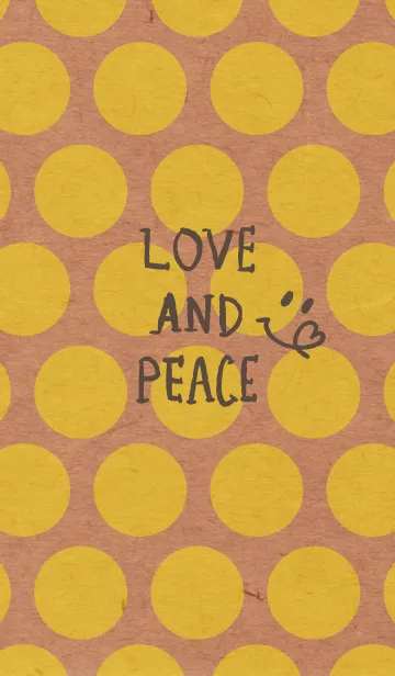 [LINE着せ替え] クラフト紙黄色ドット-スマイル8-の画像1