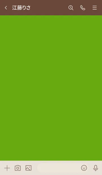 [LINE着せ替え] 手書き3 ビビッドグリーン ブラウン2-4の画像3