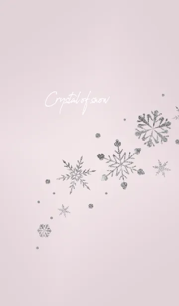 [LINE着せ替え] 大人シンプル 雪の結晶 ピンクベージュの画像1