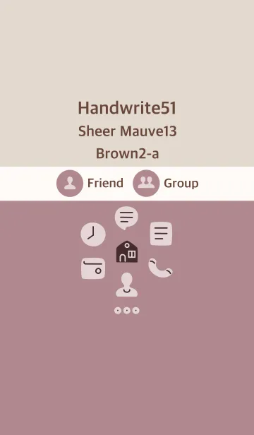 [LINE着せ替え] 手書き51 シアーモーヴ13 ブラウン2-aの画像1