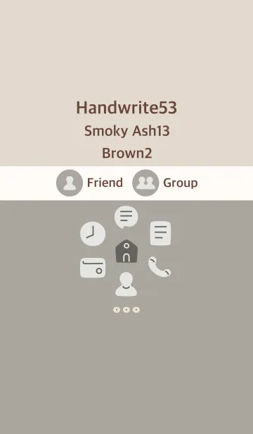 [LINE着せ替え] 手書き53 スモーキーash13 ブラウン2の画像1