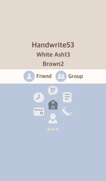 [LINE着せ替え] 手書き53 ホワイトアッシュ13 ブラウン2の画像1
