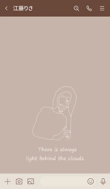 [LINE着せ替え] selfie girl /beigeの画像3