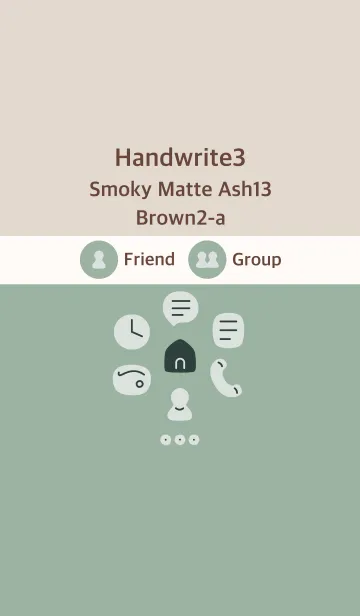 [LINE着せ替え] 手書き3 スモーキーM-Ash13 ブラウン2-aの画像1