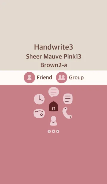 [LINE着せ替え] 手書き3 シアーM ピンク13 ブラウン2-aの画像1