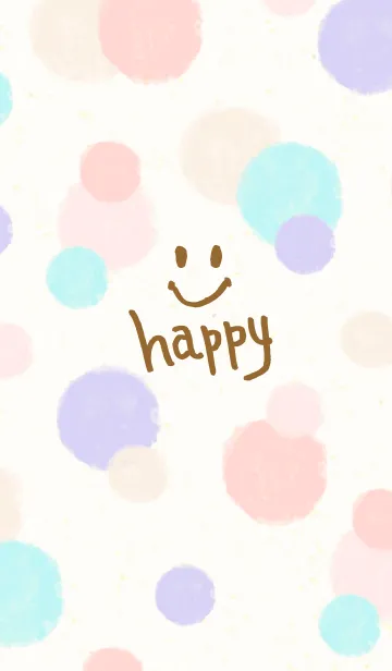 [LINE着せ替え] スマイル-大人水彩水玉c17-の画像1