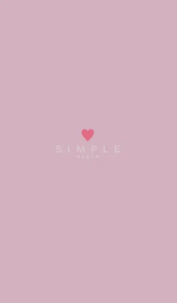 DUSKY PINK SIMPLE 2の着せ替えメイン画像