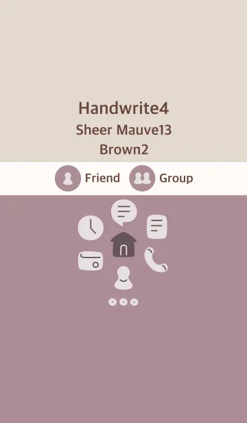 [LINE着せ替え] 手書き4 シアーモーヴ13 ブラウン2の画像1