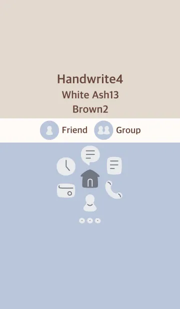 [LINE着せ替え] 手書き4 ホワイトアッシュ13 ブラウン2の画像1