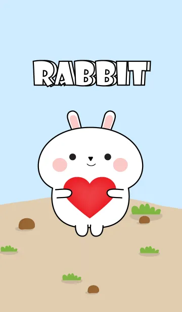 [LINE着せ替え] Emotions Cute White Rabbit Theme (JP)の画像1