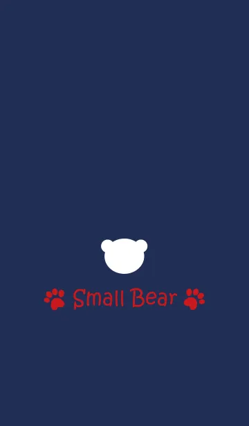 [LINE着せ替え] Small Bear *Navy+White 2*の画像1