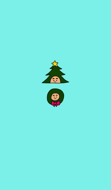 [LINE着せ替え] ぼくのふとまゆ クリスマスプレゼント 2の画像1