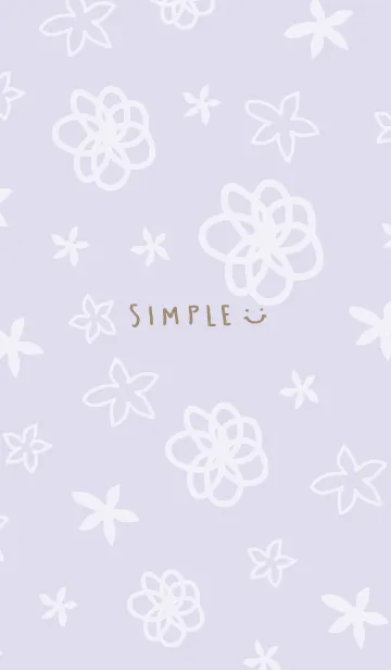 [LINE着せ替え] 白い花が舞う パープル2の画像1