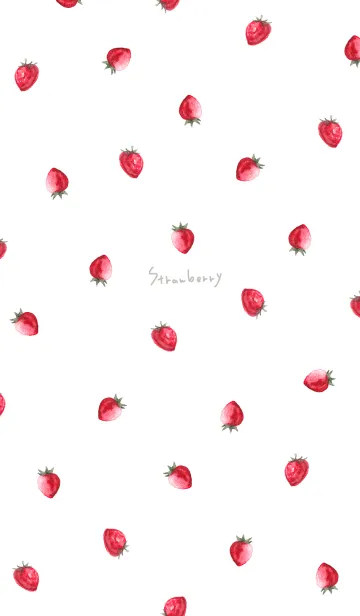 [LINE着せ替え] シンプル可愛いいちご・パターンの画像1