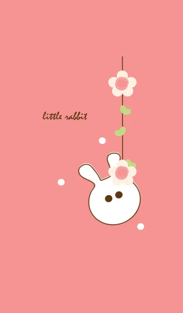 [LINE着せ替え] little rabbit with little flower 52の画像1
