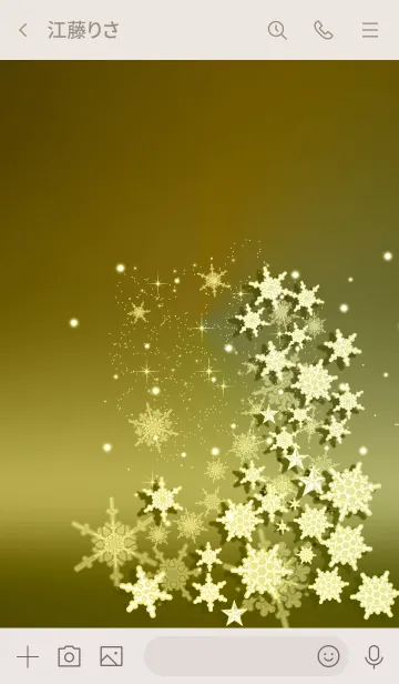 [LINE着せ替え] 金色の輝く夜★クリスマス*21#GOLDの画像3