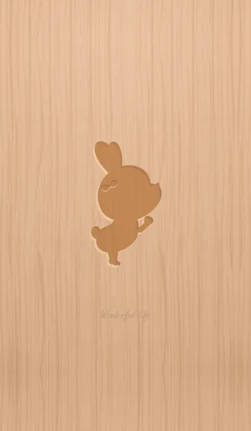 [LINE着せ替え] Woodgrain rabbit G2.の画像1