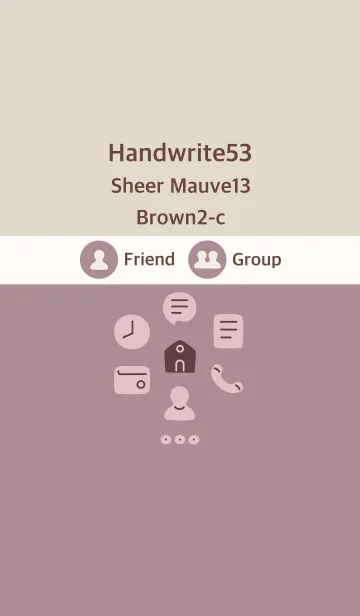 [LINE着せ替え] 手書き53 シアーモーヴ13 ブラウン2-cの画像1