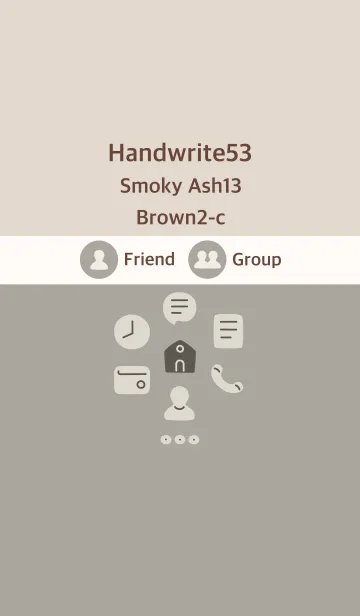 [LINE着せ替え] 手書き53 スモーキーash13 ブラウン2-cの画像1