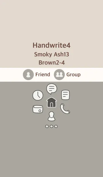 [LINE着せ替え] 手書き4 スモーキーアッシュ13 ブラウン2-4の画像1