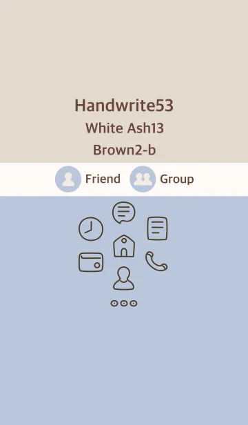[LINE着せ替え] 手書き53 ホワイトアッシュ13 ブラウン2-bの画像1