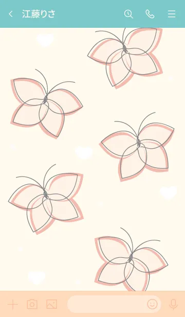 [LINE着せ替え] Cute butterflies 103 :)の画像3