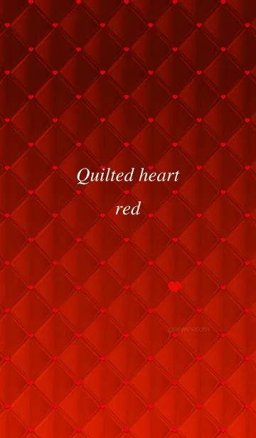 [LINE着せ替え] Quilted heart redの画像1