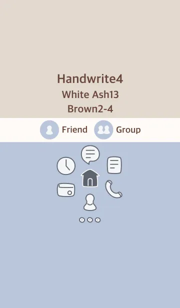 [LINE着せ替え] 手書き4 ホワイトアッシュ13 ブラウン2-4の画像1