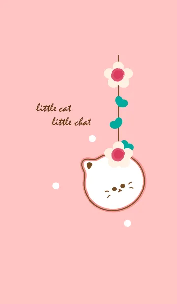 [LINE着せ替え] little cat with little flower 54の画像1