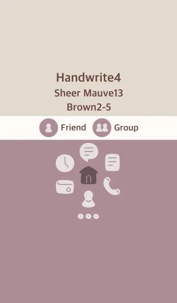 [LINE着せ替え] 手書き4 シアーモーヴ13 ブラウン2-5の画像1