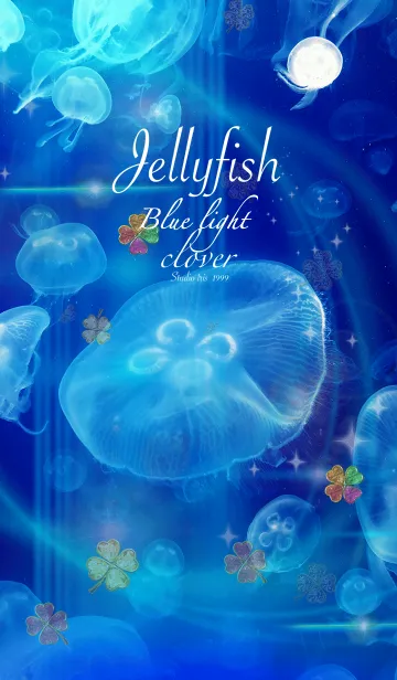 [LINE着せ替え] 運気UP！！ クラゲとクローバーの画像1