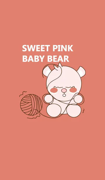 [LINE着せ替え] Sweet pink baby bear 71の画像1