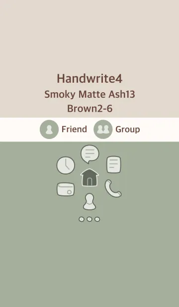 [LINE着せ替え] 手書き4 スモーキーM-Ash13 ブラウン2-6の画像1