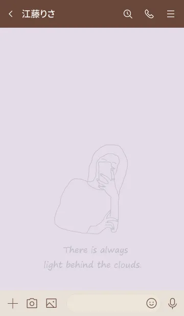 [LINE着せ替え] selfie girl /lavender beigeの画像3