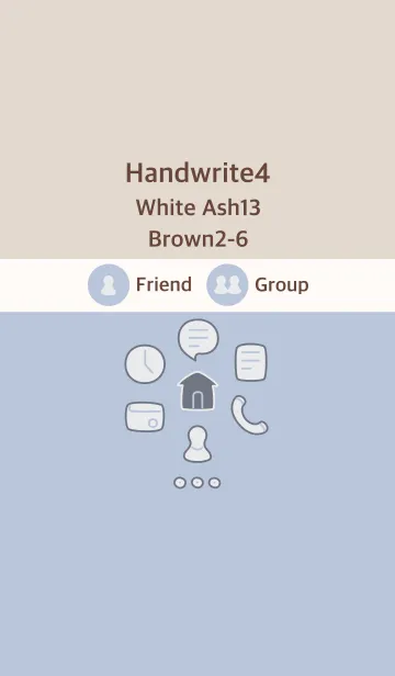 [LINE着せ替え] 手書き4 ホワイトアッシュ13 ブラウン2-6の画像1