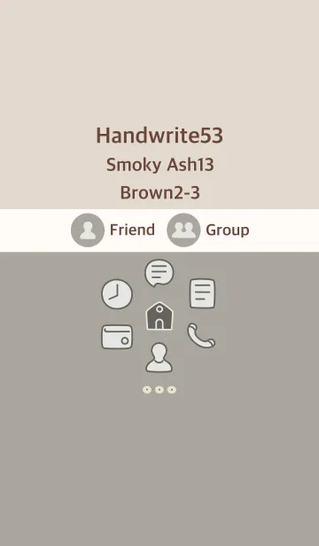 [LINE着せ替え] 手書き53 スモーキーash13 ブラウン2-3の画像1