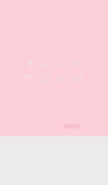 [LINE着せ替え] 大人シンプル/ピンクグレイの画像1