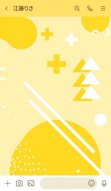 [LINE着せ替え] Abstract Geometric Candlelight Yellow 2の画像3