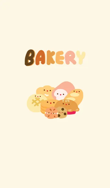 [LINE着せ替え] BAKERY (minimal B A K E R Y) - Yellowの画像1