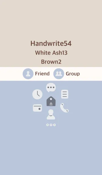 [LINE着せ替え] 手書き54 ホワイトアッシュ13 ブラウン2の画像1