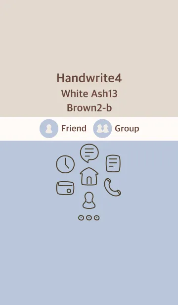 [LINE着せ替え] 手書き4 ホワイトアッシュ13 ブラウン2-bの画像1
