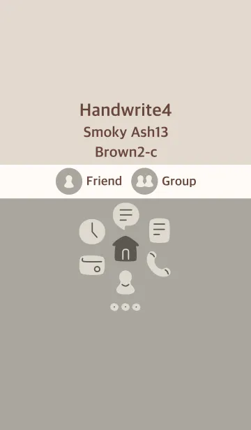 [LINE着せ替え] 手書き4 スモーキーアッシュ13 ブラウン2-cの画像1